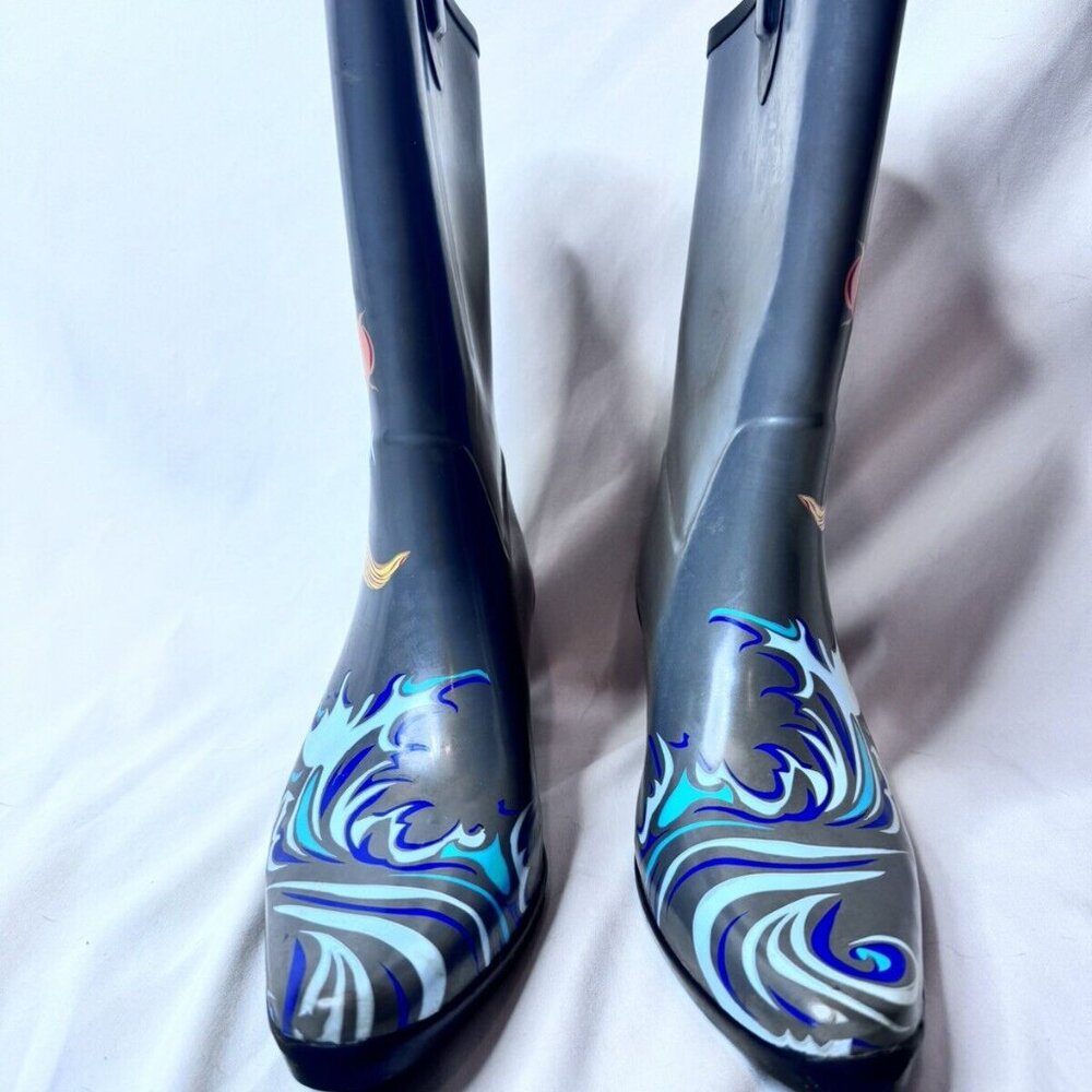 Women’s Dav Rain boots Koy Fish Cowboy Size 9 - Picture 4 of 10